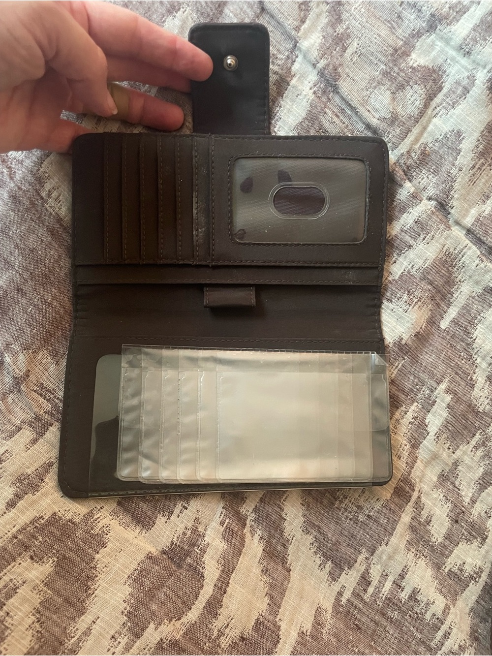 Nine West Deep Plum Leather Snap Wallet - Picture 3 of 6